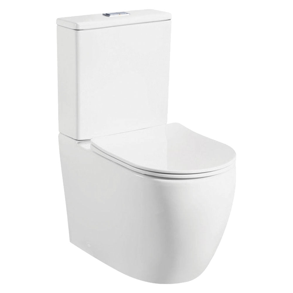Hana Back-to-Wall Toilet Suite, Gloss White