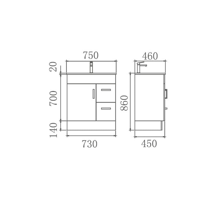 KENO Vanity - Blue Bathware 