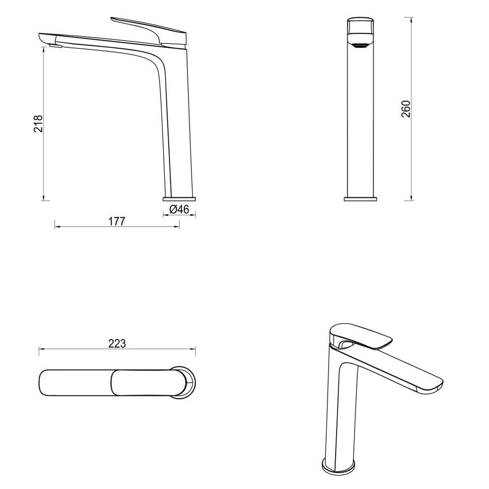 Kaza Tall Basin Mixer