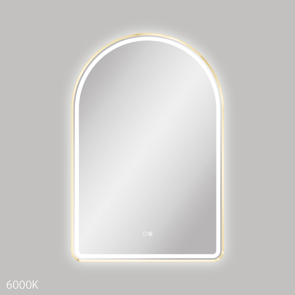 Valentina LED Matte Black Framed Mirror, 600 x 900mm