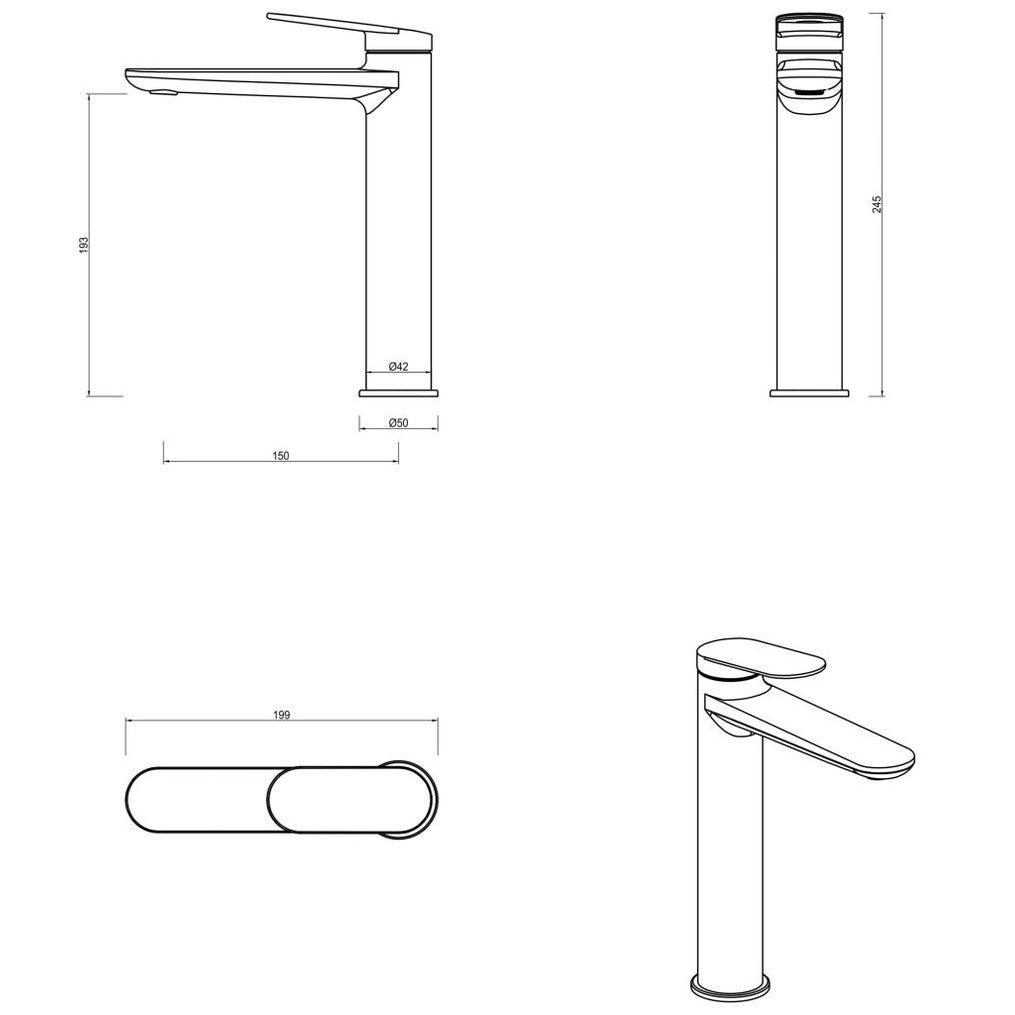 Lantra Tall Basin Mixer