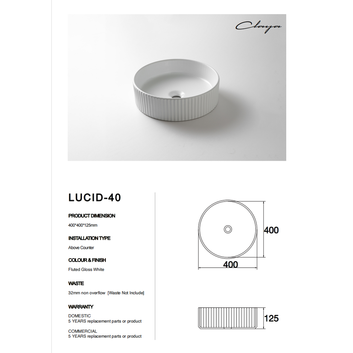 Lucid-40 at Blue Bathware