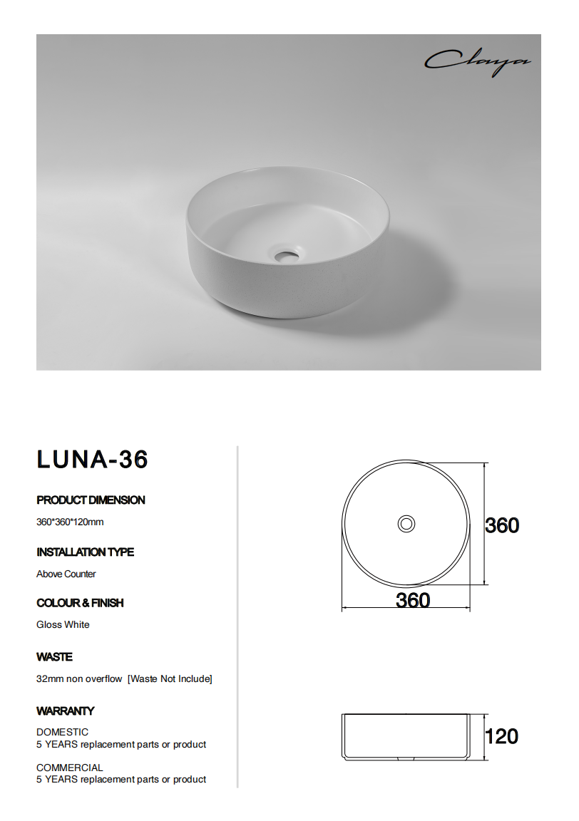 Luna-36 at Blue Bathware