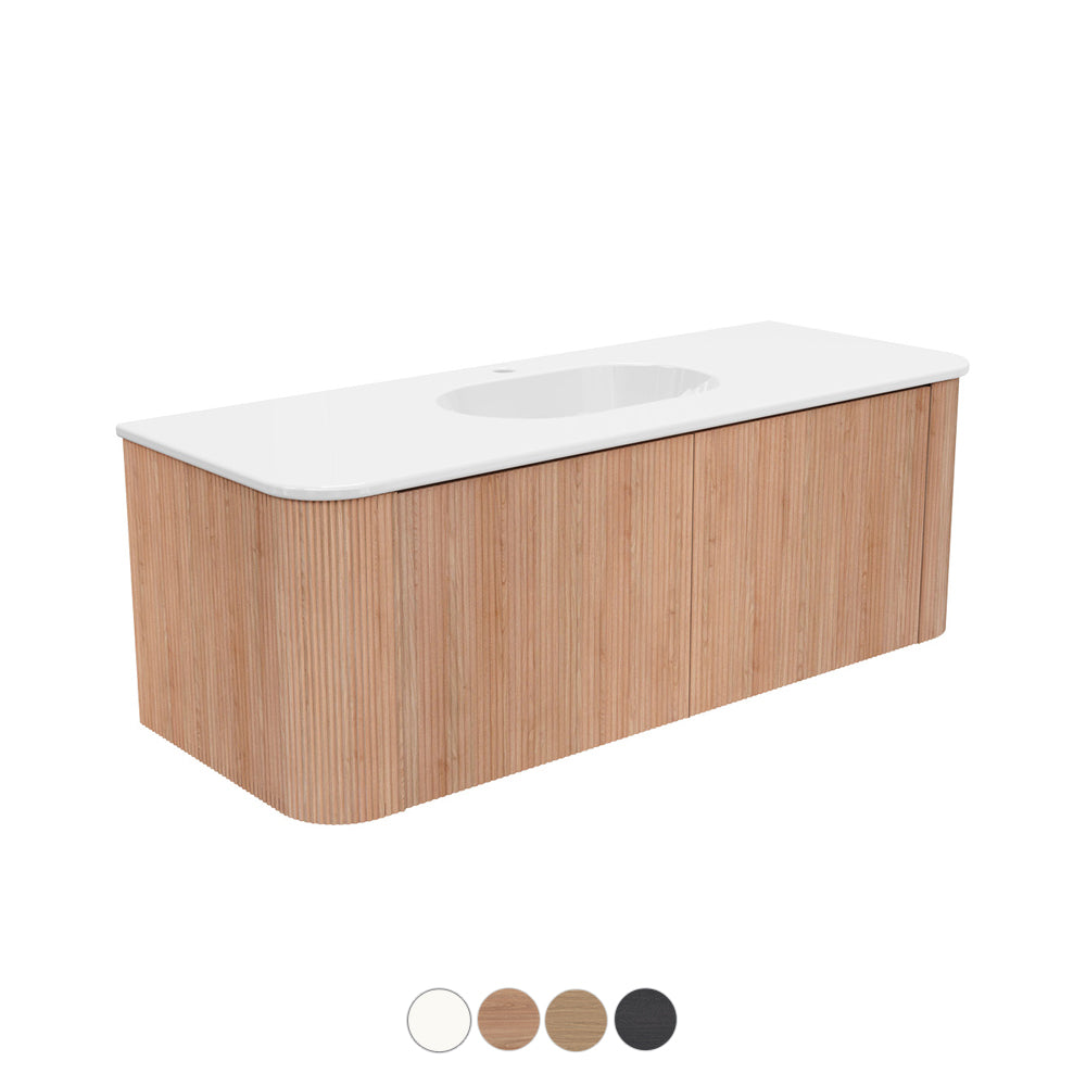 Margot Wall Hung Double Curve Cabinet with Lola Basin Top