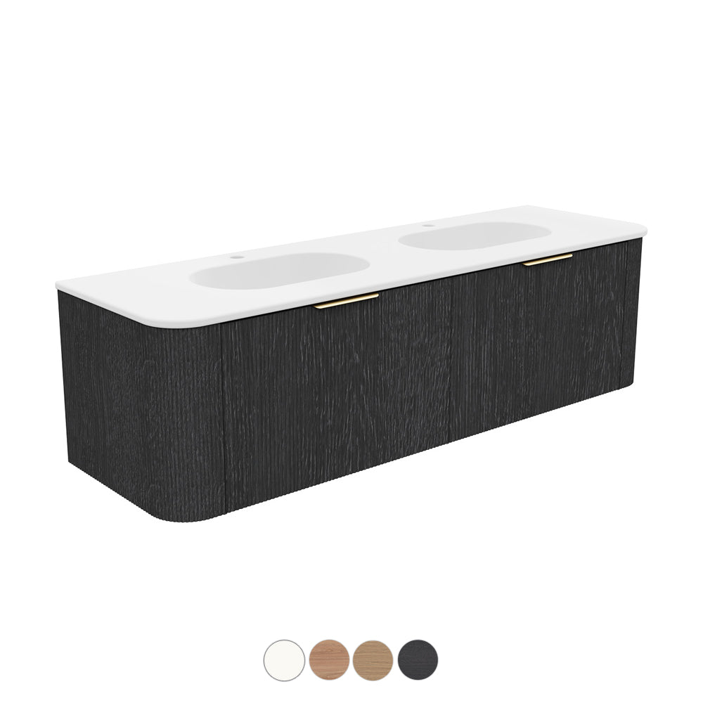 Margot Wall Hung Double Curve Cabinet with Lola Basin Top