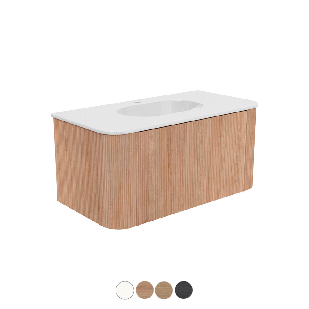 Margot Wall Hung Double Curve Cabinet with Lola Basin Top