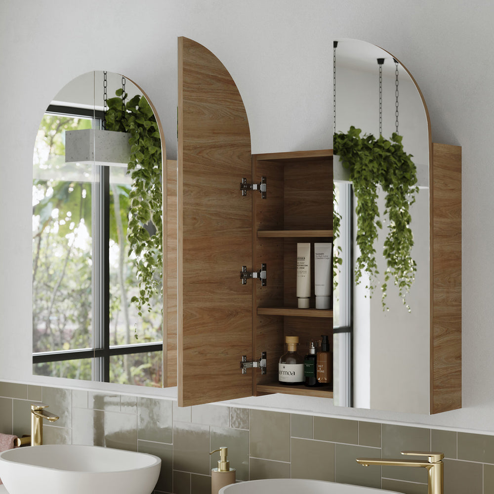 Marlowe Arch Mirror Cabinet, Two Doors, 600 x 1000mm