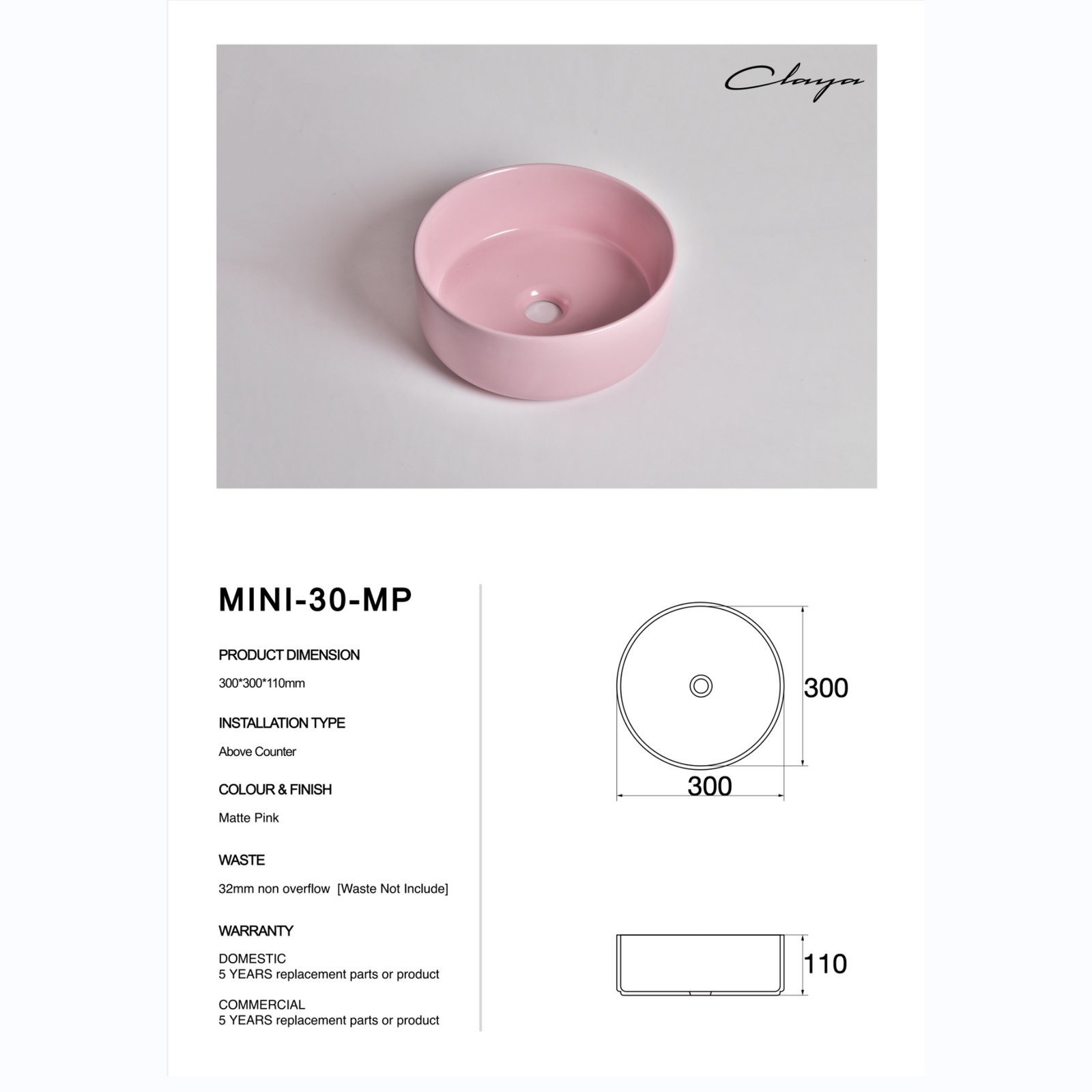 Mini-30-MP at Blue Bathware