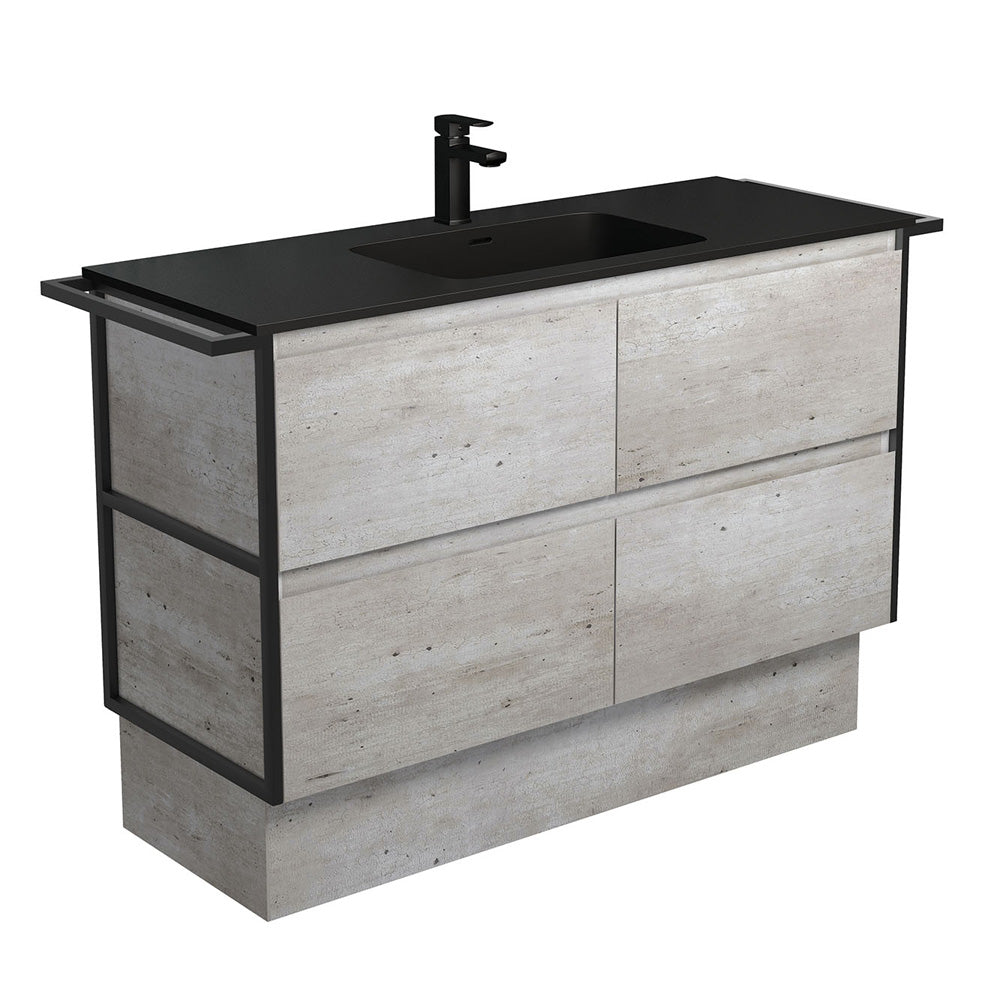 Montana Amato 1200 Industrial Vanity, Twin Towel Rails And Kick