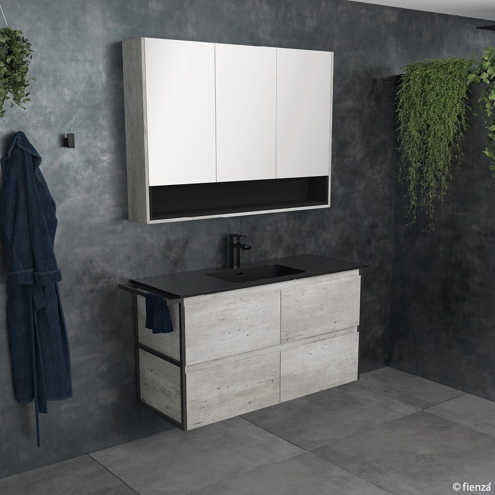 Amato Matte Black Single Towel Rail Frame Side Panel Kit