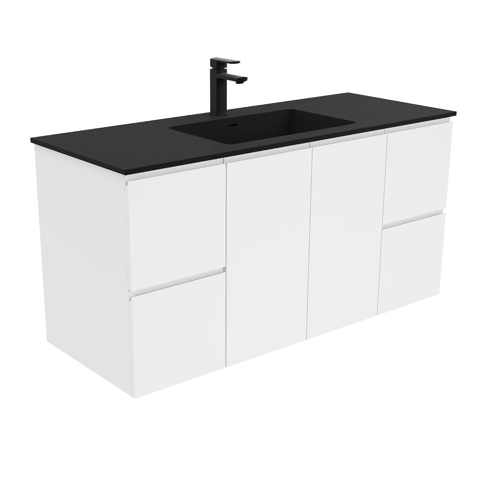 Montana Fingerpull Gloss White 1200 Wall-Hung Vanity