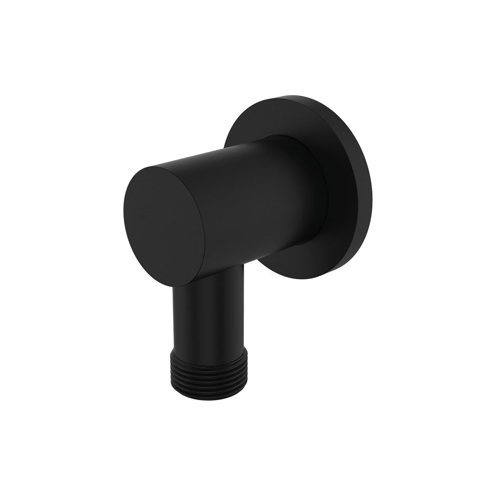 Shower Inlet Elbow with Dual Check Valve, Matte Black