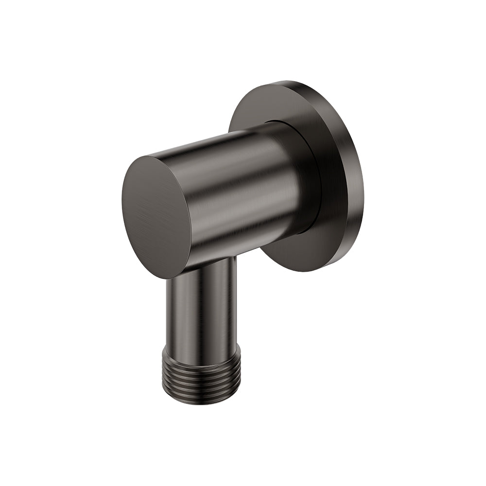 Shower Inlet Elbow with Dual Check Valve, Gun Metal