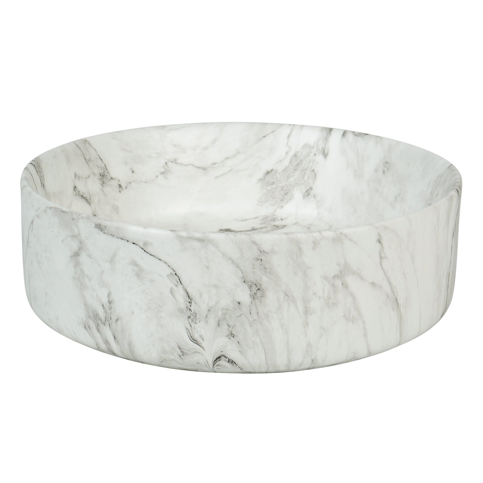 Mira 40 Round Above-Counter Basin – Matte White Finish Ceramic at Blue Bathware