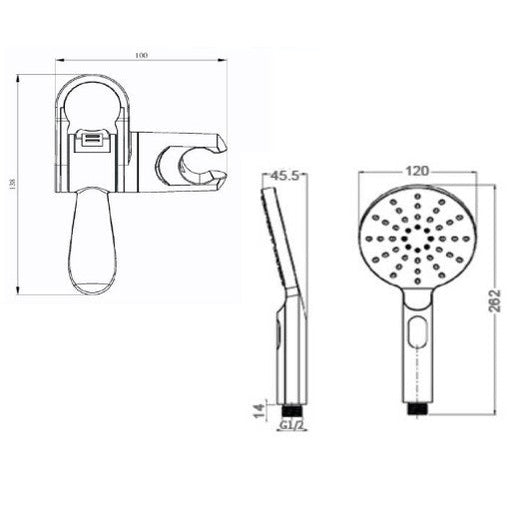 MOBI CARE Shower Set (TP H1350X and TP1400X-MK)