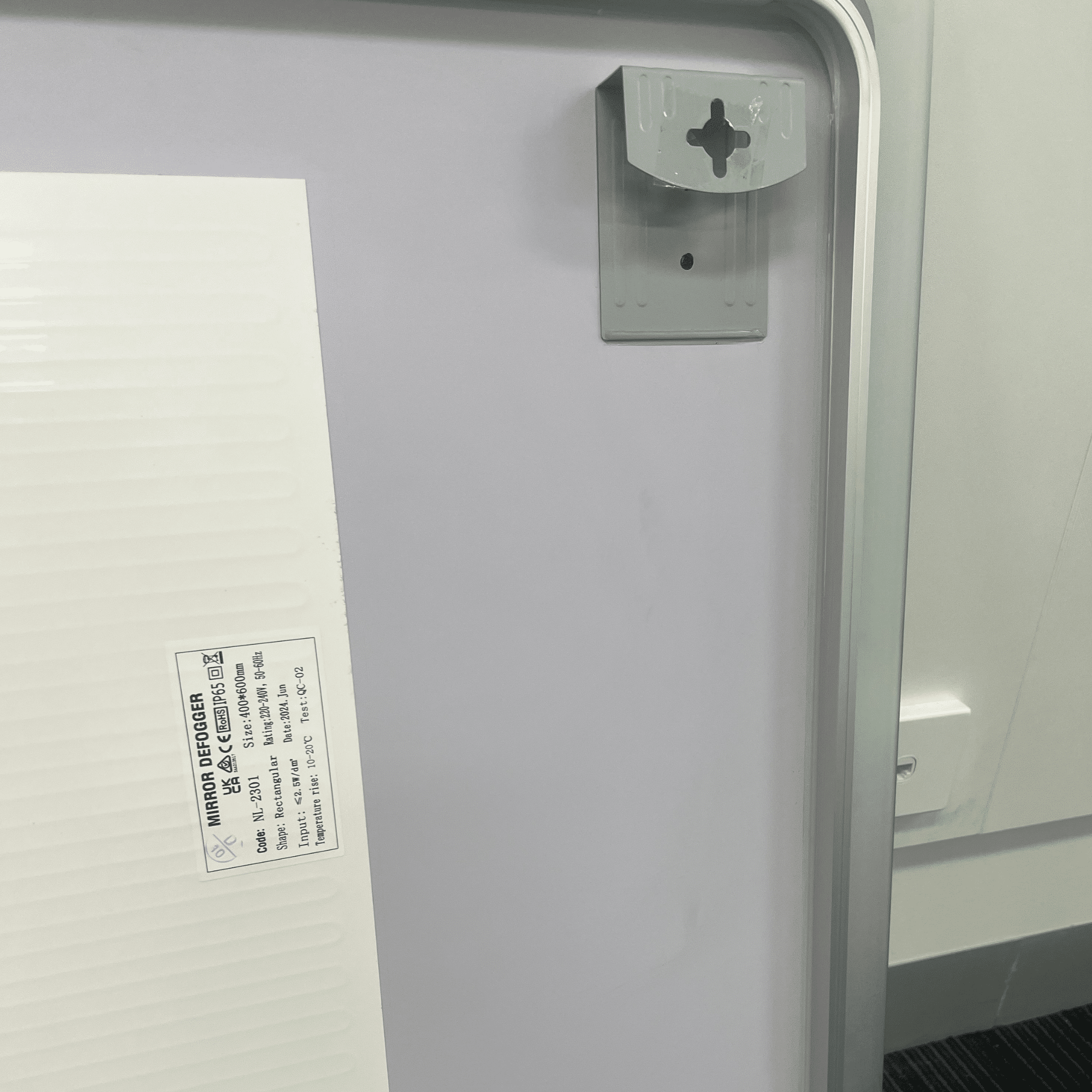 Rectangular LED Mirror 120cm x 75cm Frameless Frosted Wall Mounted Bathroom Defogger Dimmable Touch Sensor