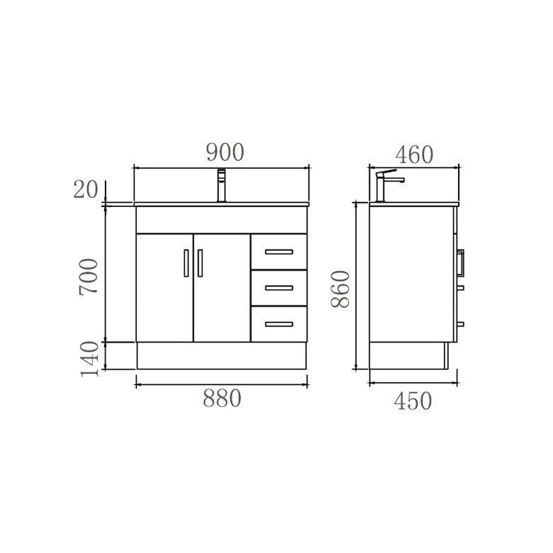 NOVO Vanity - Blue Bathware 