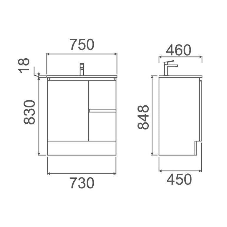 NUTRO LUX Vanity - Blue Bathware 