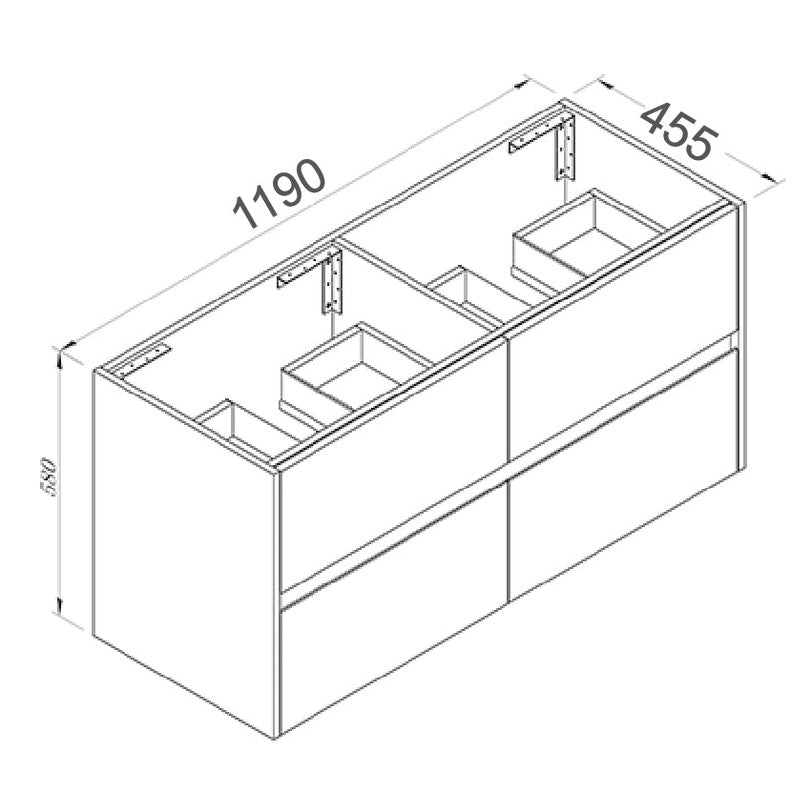 NUTRO Wall Hung Vanity - Blue Bathware 