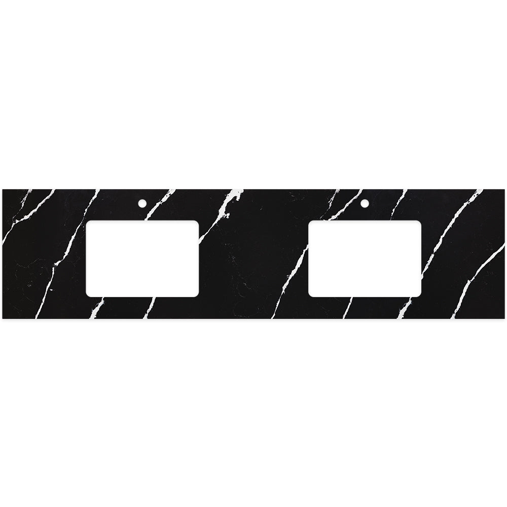 Fienza - Silica Free Stone Top, Rectangular Full Depth - Double Undermount