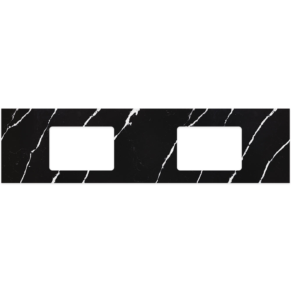 Fienza - Silica Free Stone Top, Rectangular Full Depth - Double Undermount