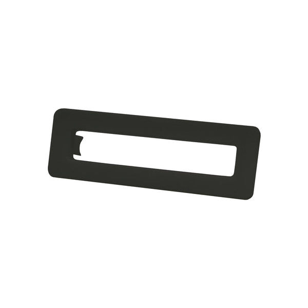 Rectangular Overflow Plastic Ring, Black - Blue Bathware