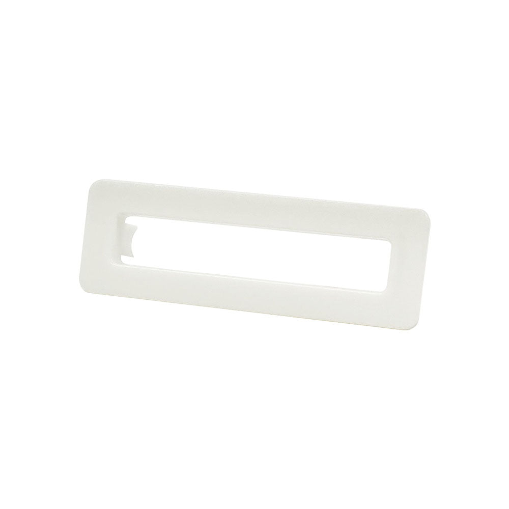 Rectangular Overflow Plastic Ring, White