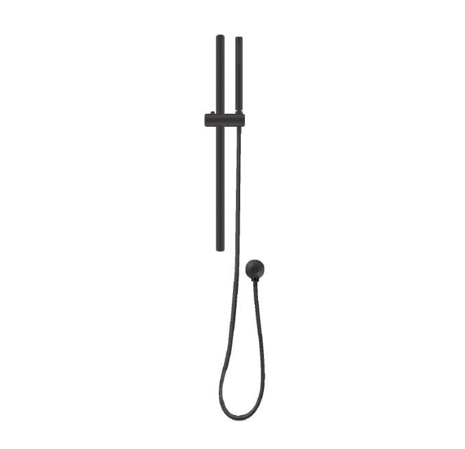 Black Shower Rail with Handheld Shower