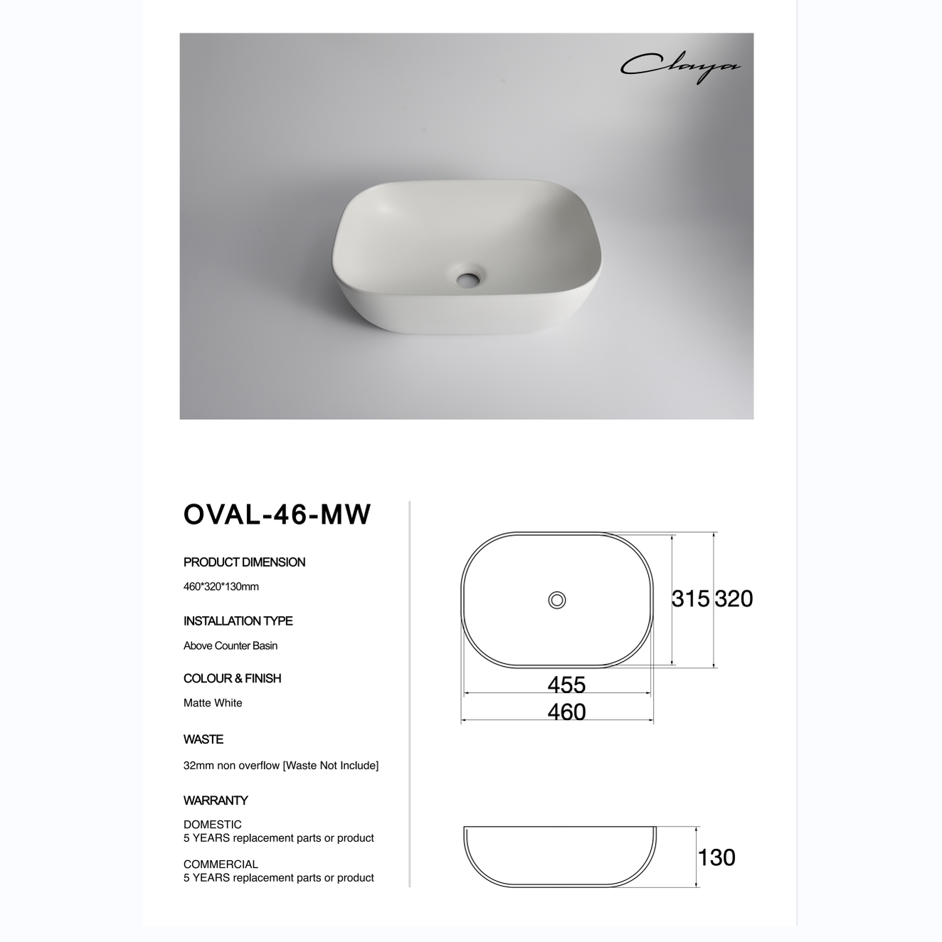 Oval-46-MW at Blue Bathware