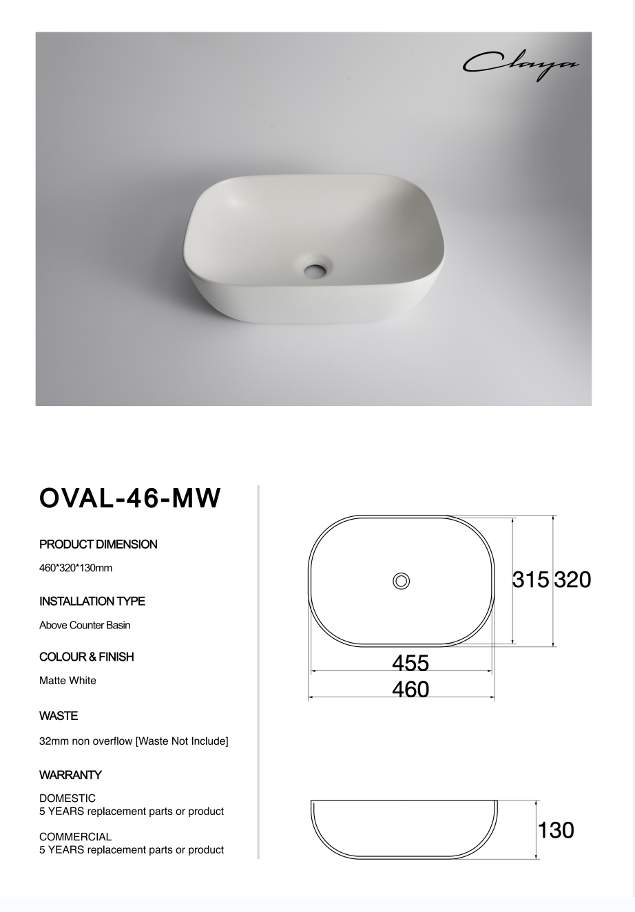 Oval-46-MW at Blue Bathware