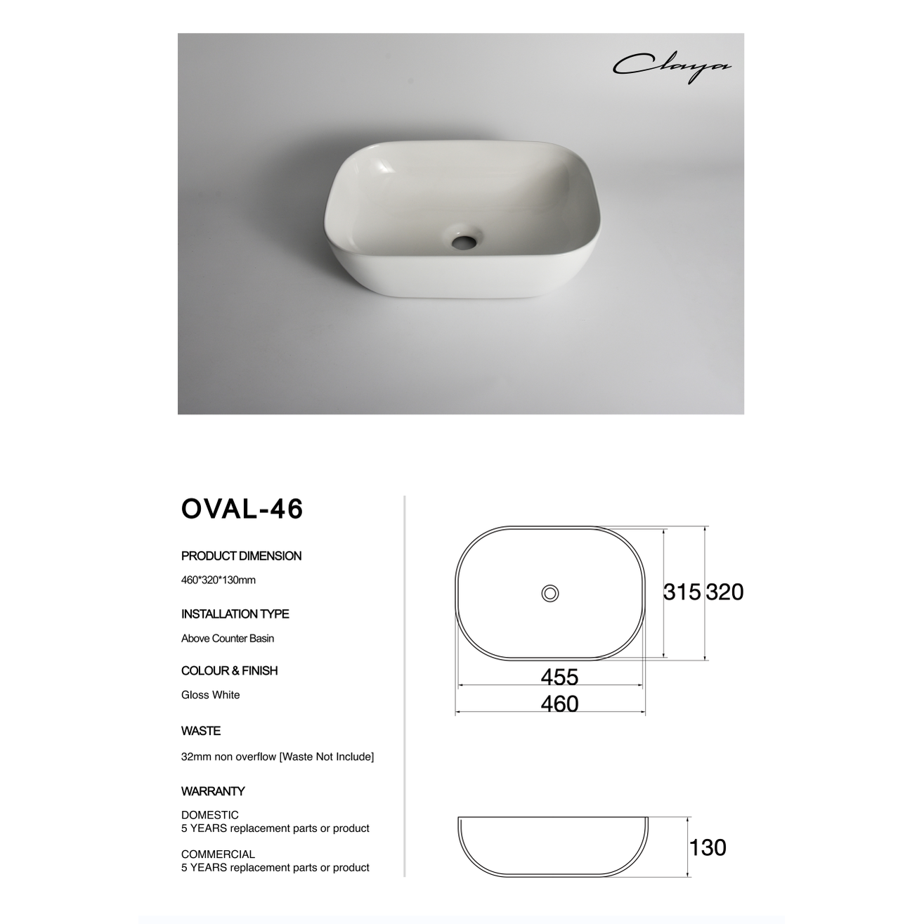Oval-46 at Blue Bathware