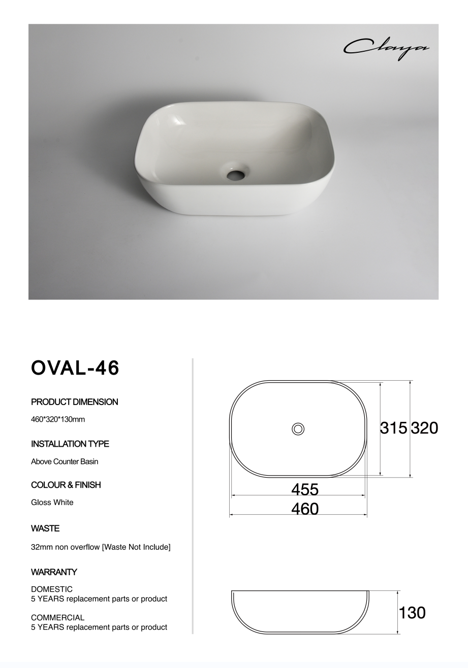 Oval-46 at Blue Bathware