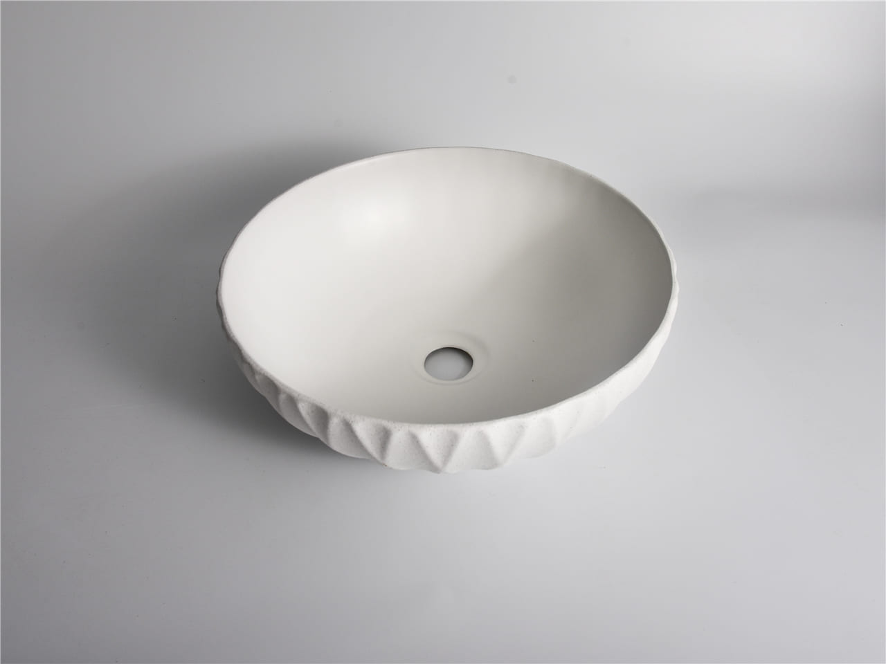 Polar-40-Ruby Texture White at Blue Bathware