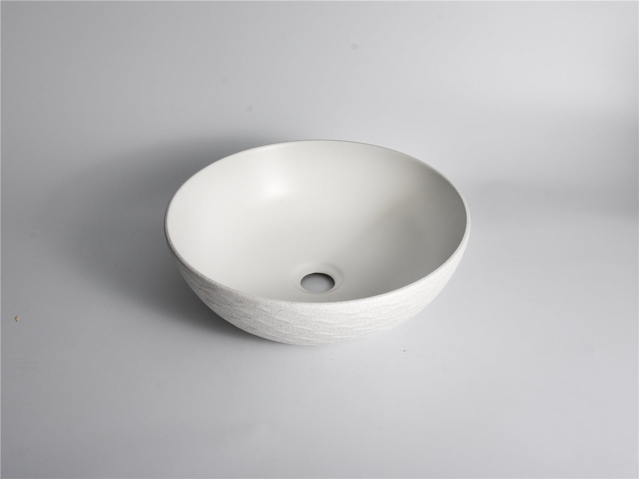 Polar-40-Wavy Textured White at Blue Bathware
