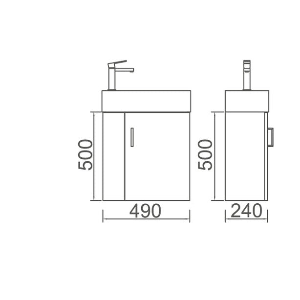 PICCOLO Wall Hung Vanity - Blue Bathware 