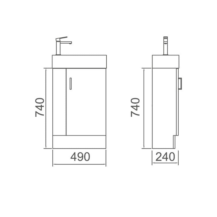 PICCOLO Vanity - Blue Bathware 