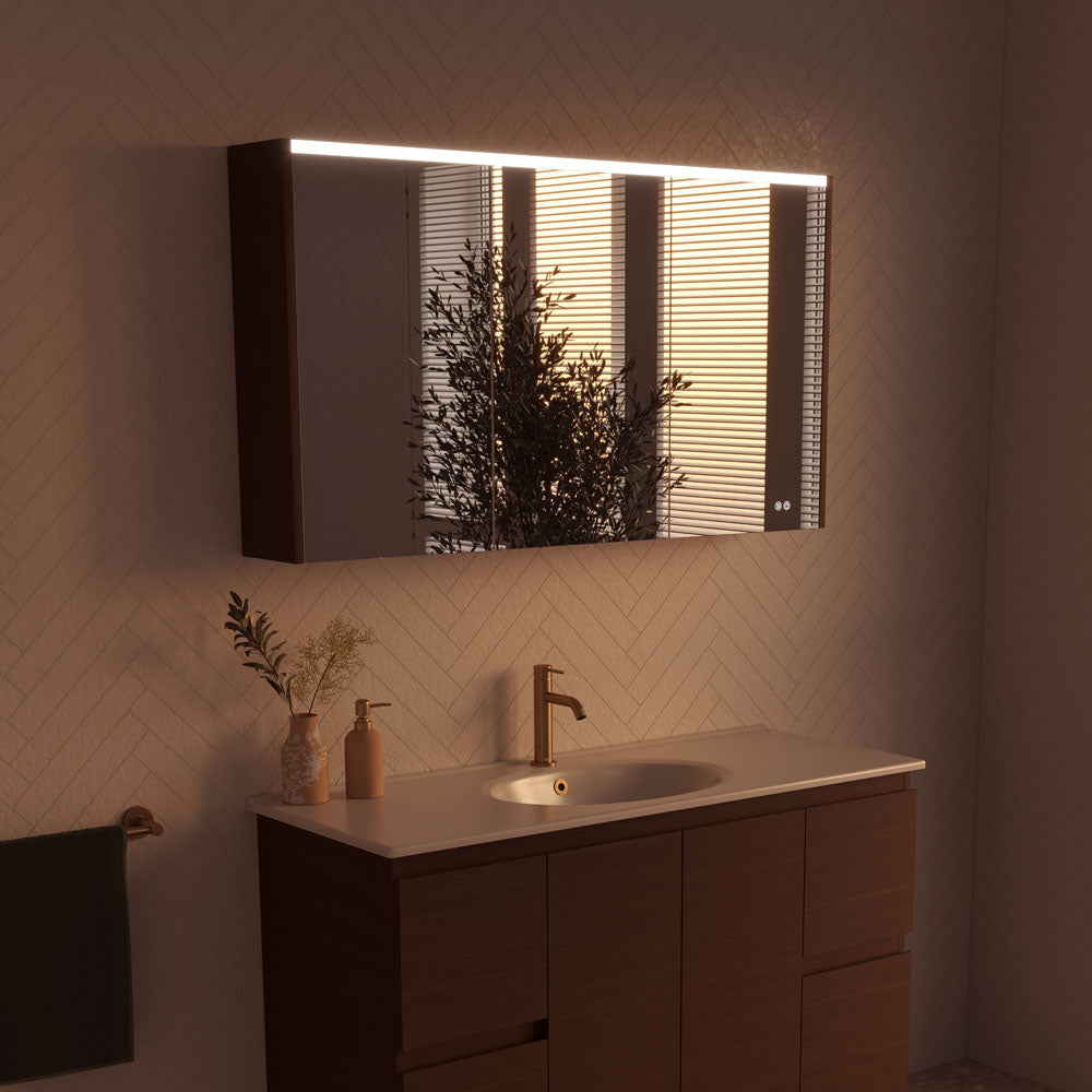 Fienza LED Mirror Cabinet with Side Panels