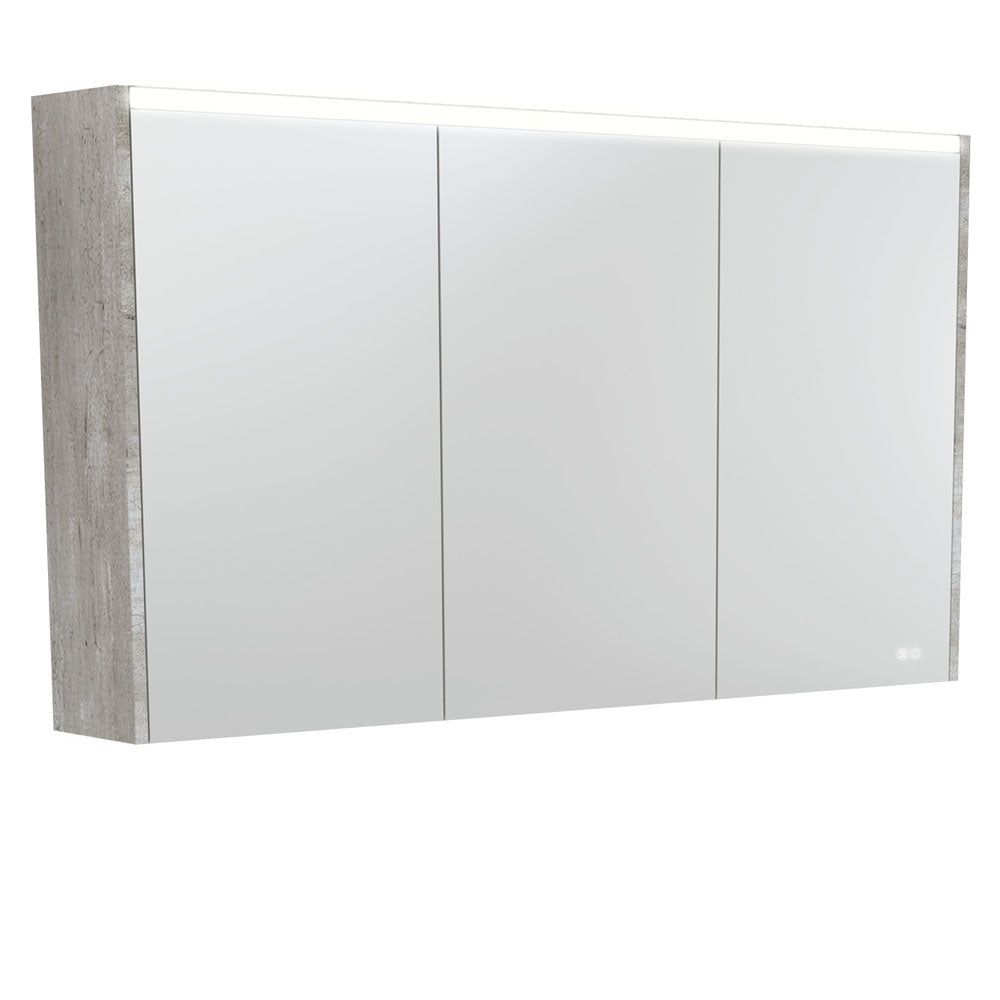 LED Mirror Cabinet with Side Panels, 1200mm, Industrial