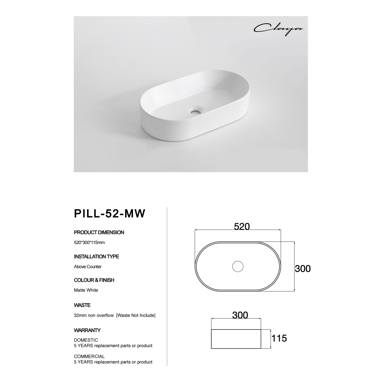 Pill-52-MW at Blue Bathware