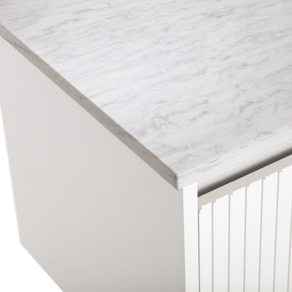 Polar Sacco Silica Free Stone Top, Ensuite Depth, 900mm