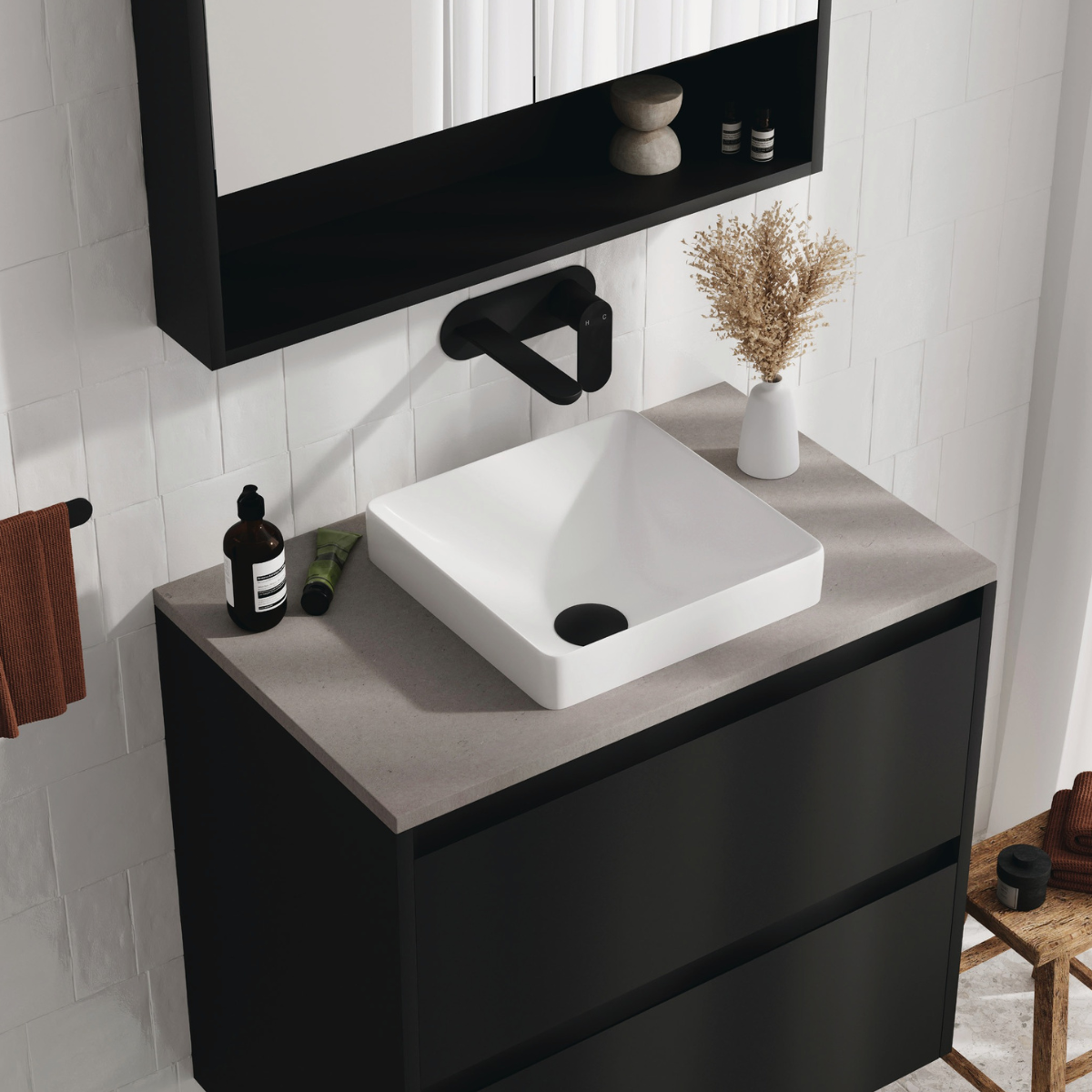 Fienza - Silica Free Stone Top, Rectangular Full Depth - Single Undermount