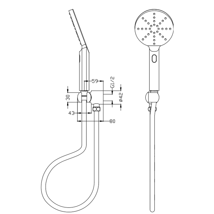 Mica Wide Hand Shower