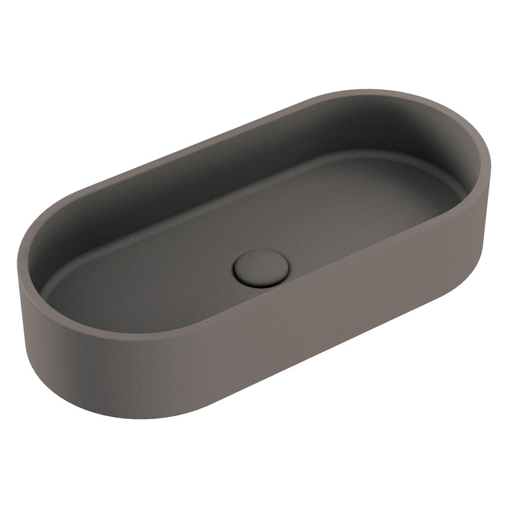 Jada Pill Concrete Above Counter Basin, Warm Grey