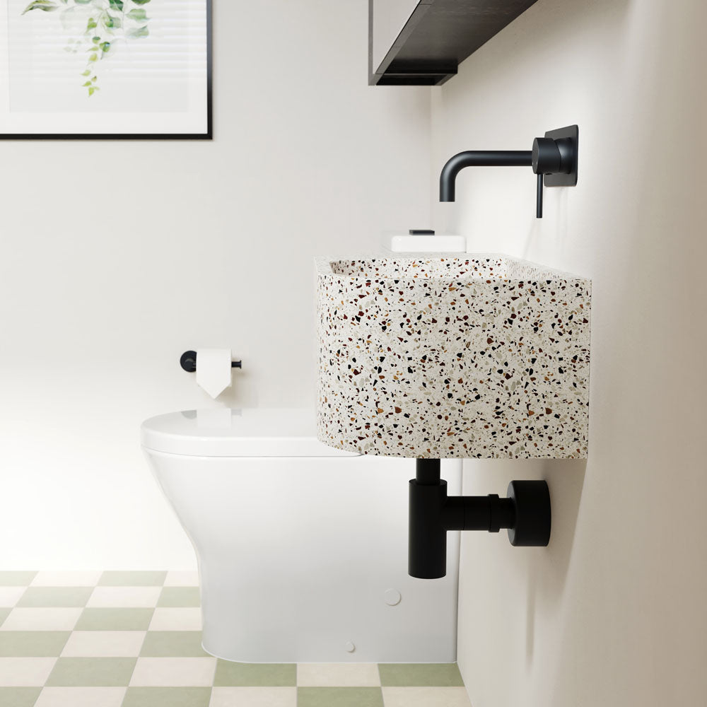 Blanca Concrete Wall Basin, Terrazzo