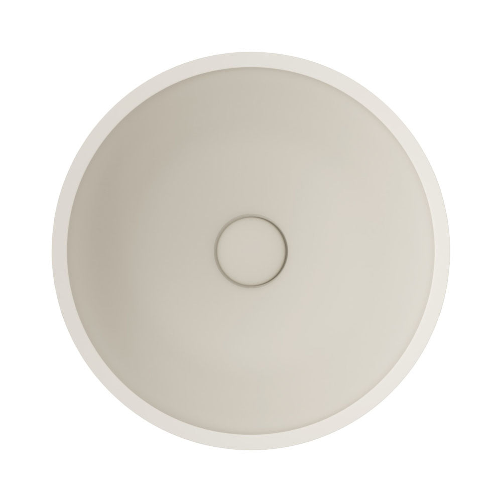Alba Round Concrete Above Counter Basin, Warm White