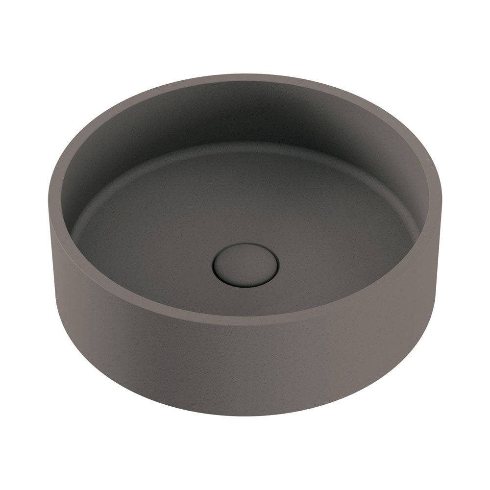 Jada Round Concrete Above Counter Basin, Warm Grey