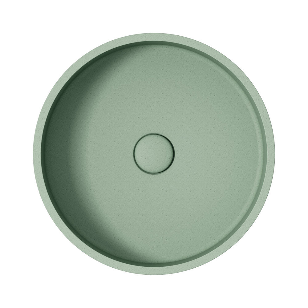 Jada Round Concrete Above Counter Basin, Sage