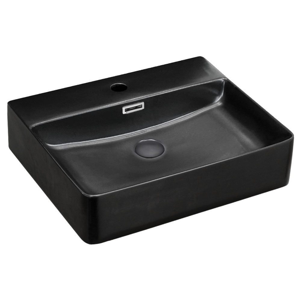 Fienza Petra Matte Black Above Counter Basin