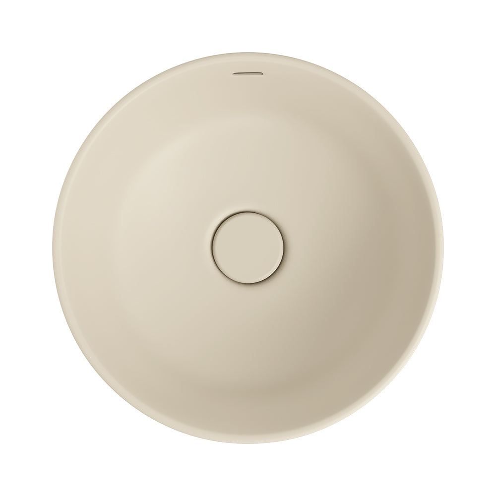 Reba Luxe Above Counter Basin, Matte Khaki