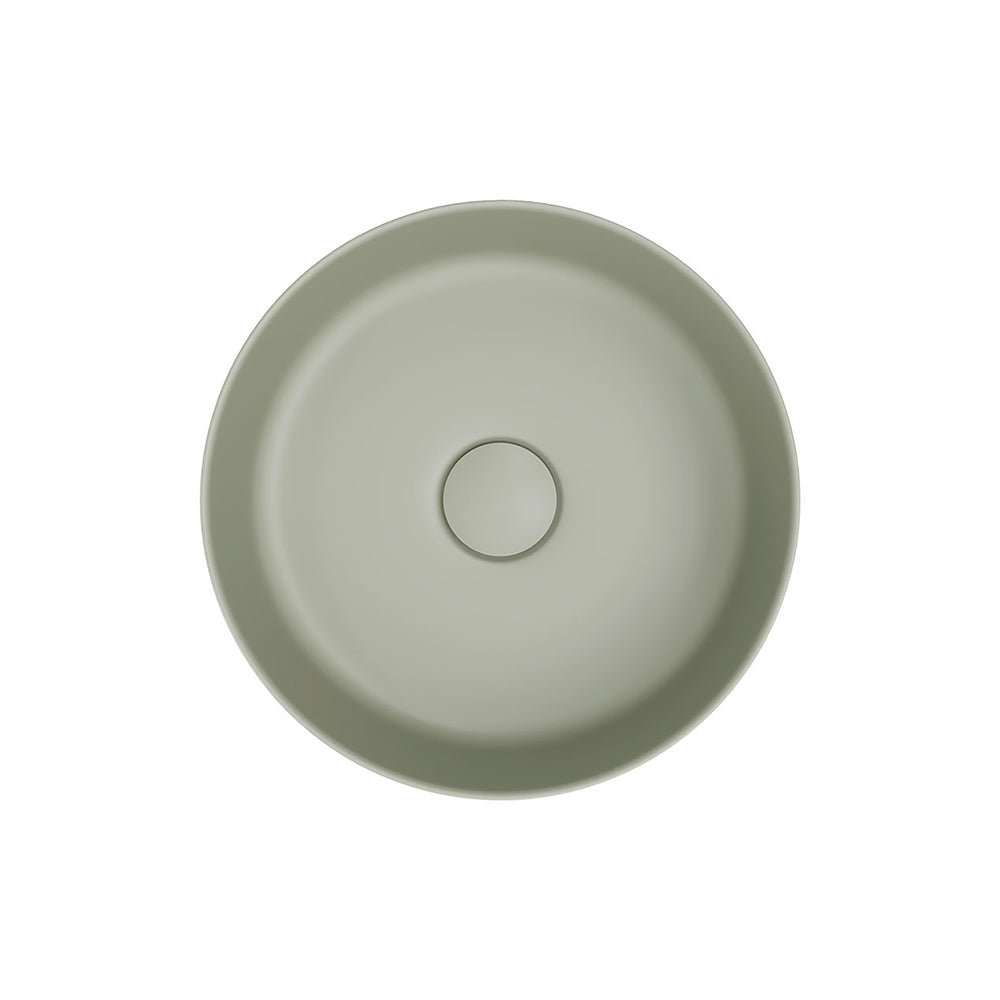Reba Mini Above Counter Basin, Matte Olive